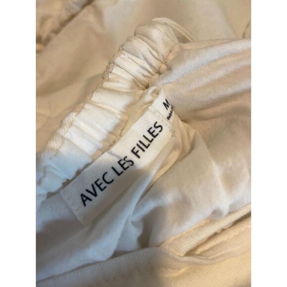 AVEC LES FILLES White Dress Tiered, Tie Back, Half sleeve 100% Cotton - Picture 5 of 6